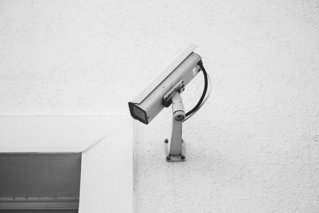 A picture of a security camera